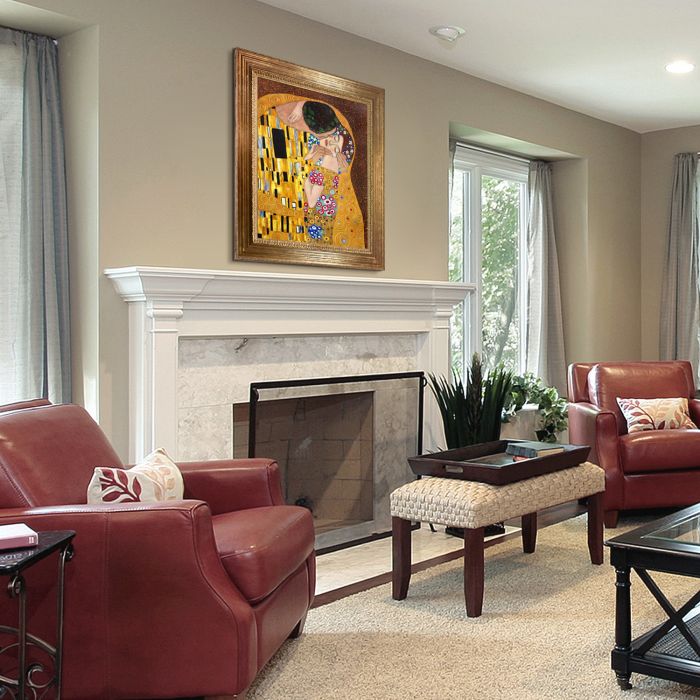 The Kiss - Pre-Framed Gold - Vienna Gold Leaf Frame 20"X24"