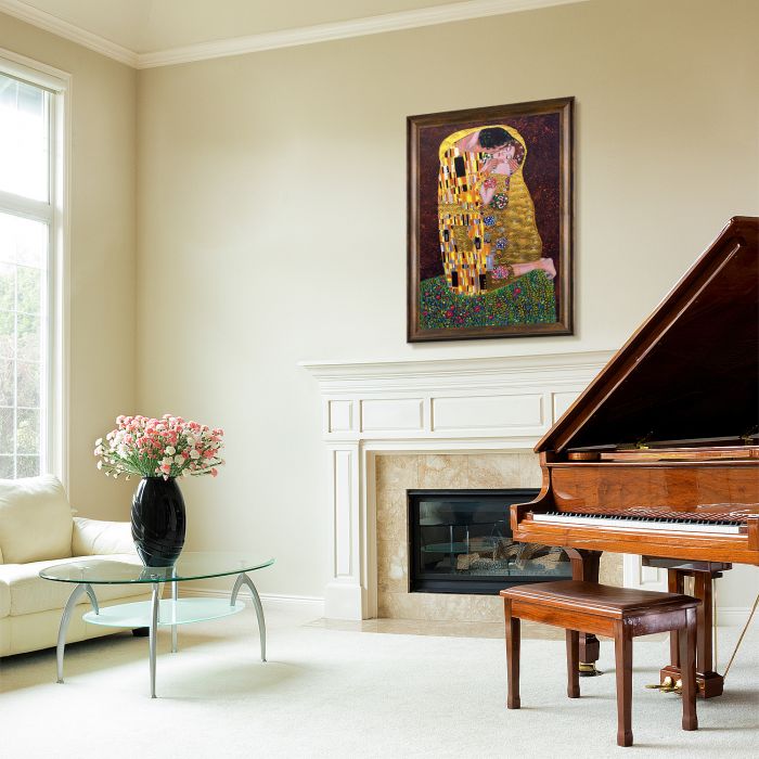 The Kiss (Luxury Line) Pre-Framed - Modena Vintage 24" X 36"