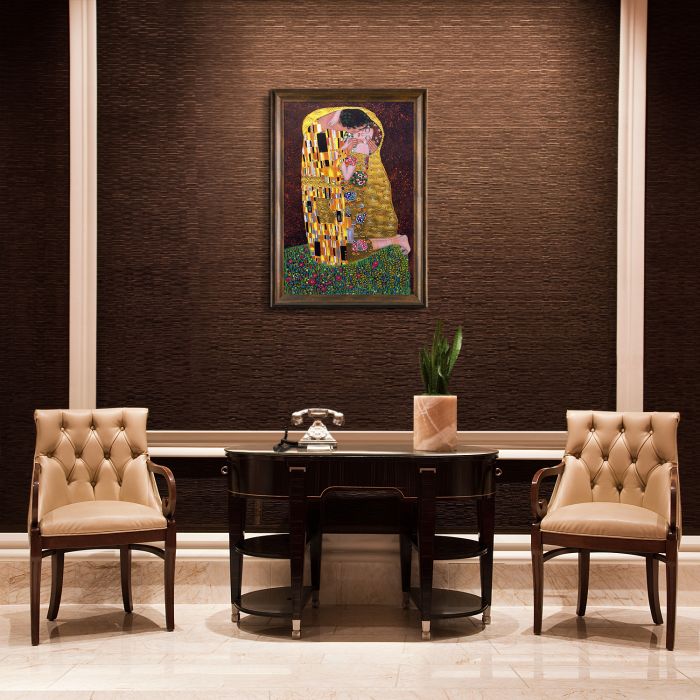 The Kiss (Luxury Line) Pre-Framed - Modena Vintage 24" X 36"