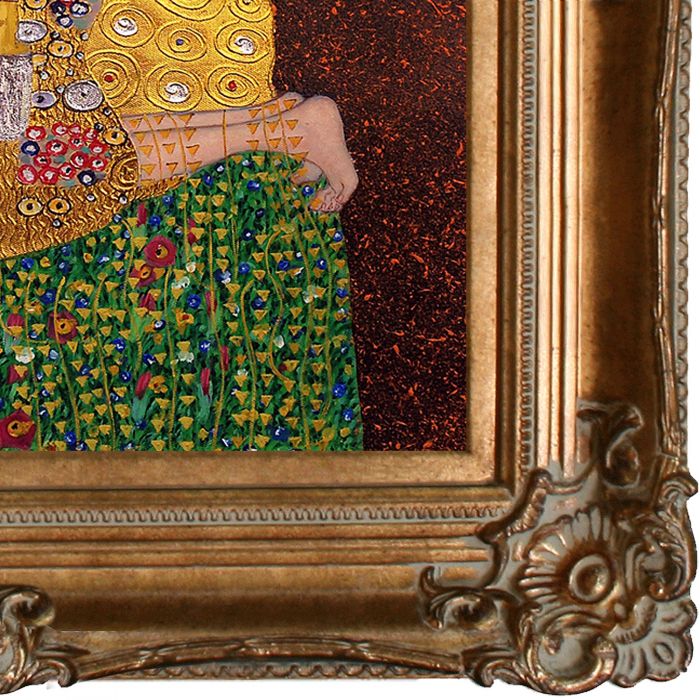 The Kiss (Full View - Luxury Line) Pre-Framed - Renaissance Bronze Frame 20"X24"