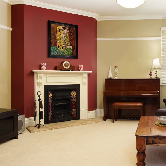 The Kiss (Full View - Luxury Line) Pre-Framed - Veine D'Or Bronze Angled Frame 20"X24"