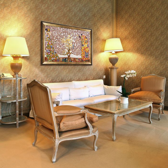 The Tree of Life, Stoclet Frieze, 1909 (Luxury Line) Pre-Framed - Athenian Gold Frame 24"X36"