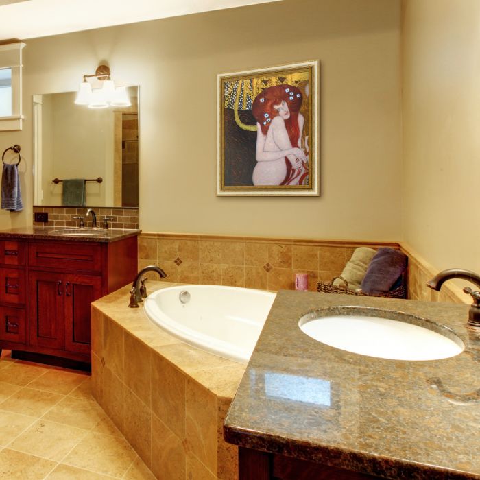 Beethoven Frieze (Luxury Line) Pre-Framed - Tuscan Crackle Frame 20"X24"