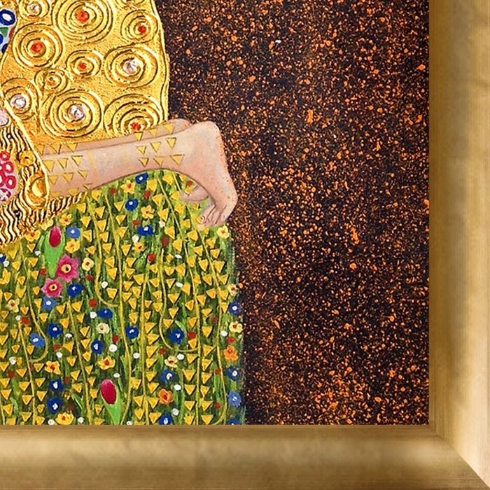 The Kiss (full view - Luxury Line) Pre-Framed - Gold Luminoso Frame 24"X24"