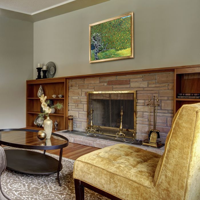 Golden Apple Tree (Luxury Line) Pre-Framed - Gold Luminoso Frame 20"X24"