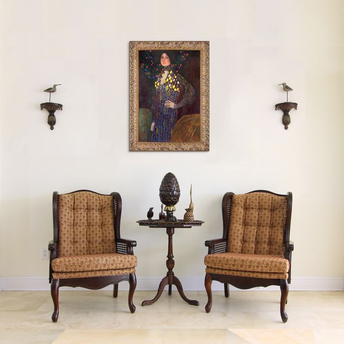 Portrait of Emilie Floge (Luxury Line) Pre-Framed - Espana Gold Frame 24" X 36"