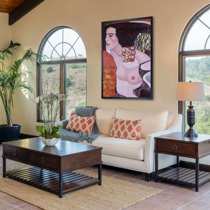 Judith II (Salome) Luxury Line Pre-framed - Studio Black Wood Frame 24"X36"