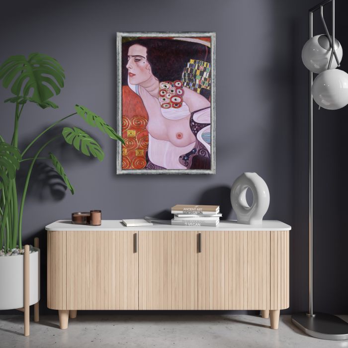 Judith II (Salome) Luxury Line - Piccino Luminoso Silver Frame 24" X 36"