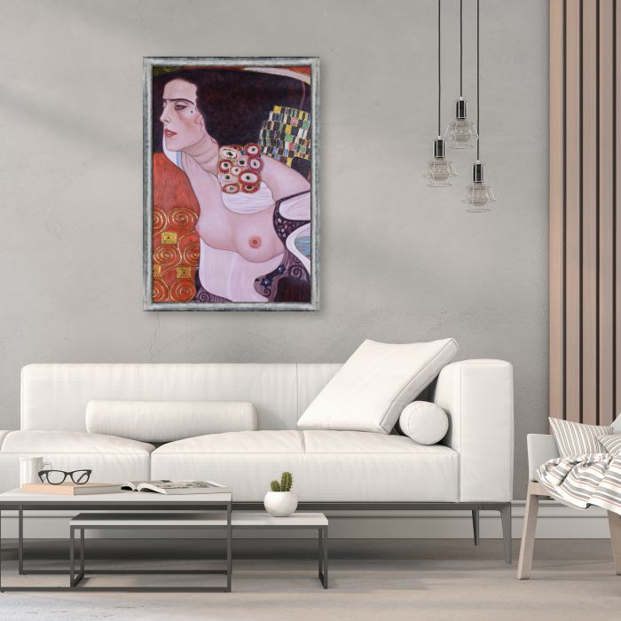 Judith II (Salome) Luxury Line - Piccino Luminoso Silver Frame 24" X 36"