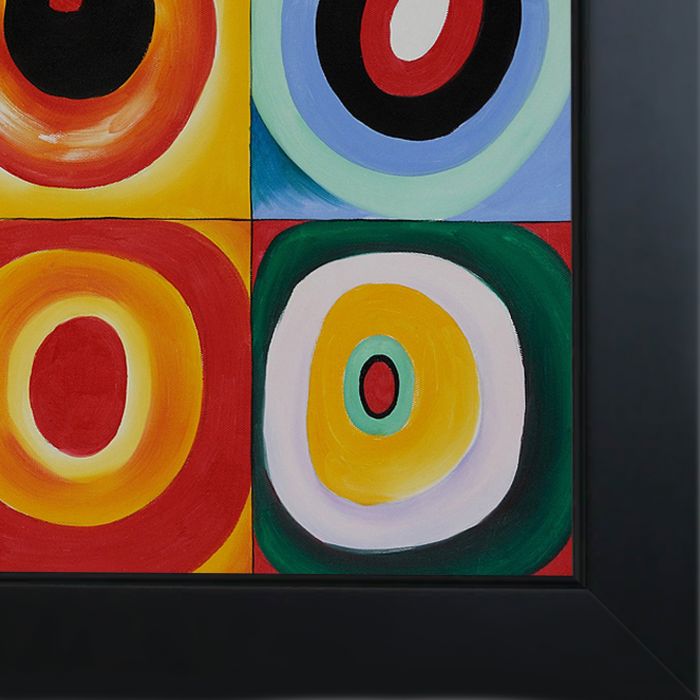 Farbstudie Quadrate Pre-Framed - New Age Black Frame 20"X24"