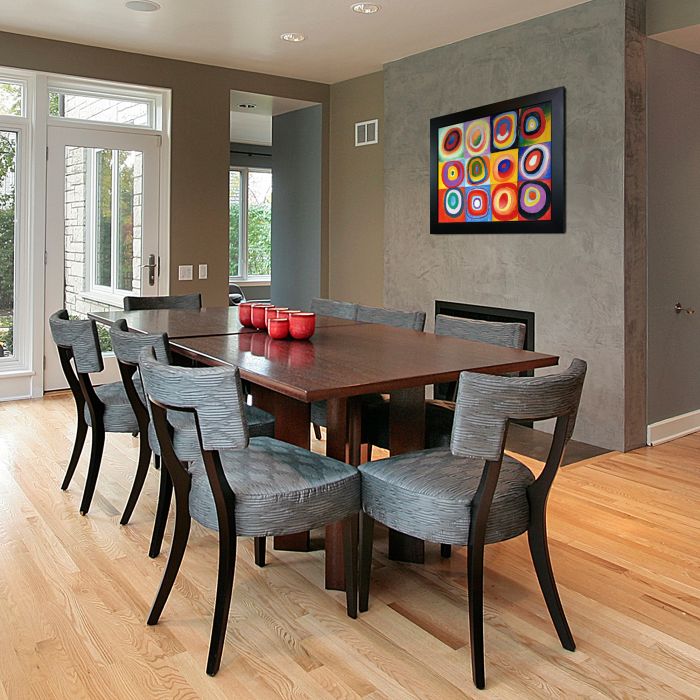 Farbstudie Quadrate Pre-Framed - New Age Black Frame 20"X24"