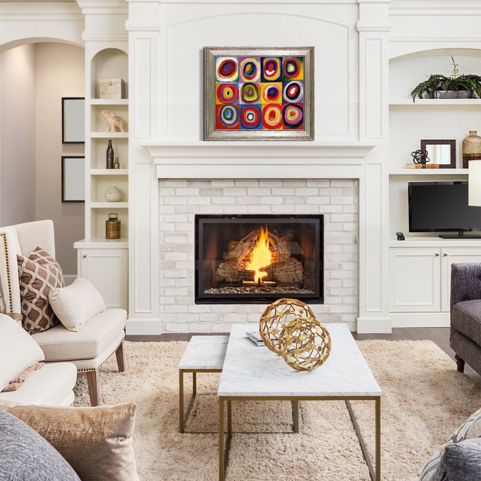 Farbstudie Quadrate Pre-Framed - Versailles Silver King Frame 20" X 24"