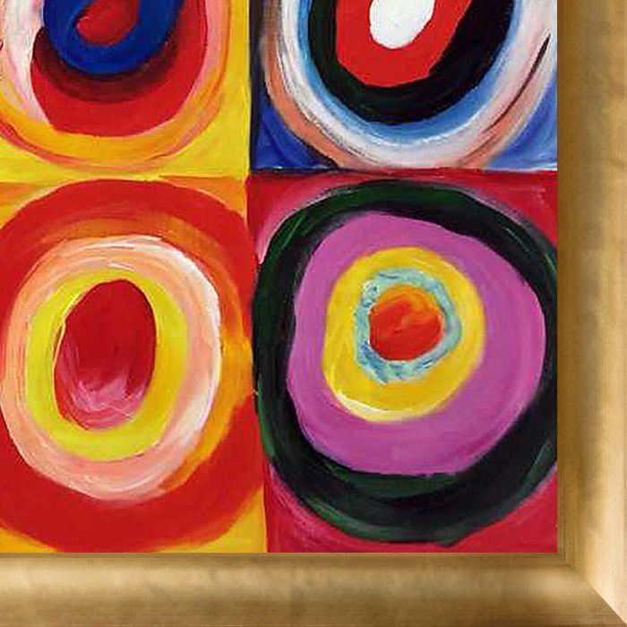 Farbstudie Quadrate Pre-Framed - Gold Luminoso Frame 20"X24"