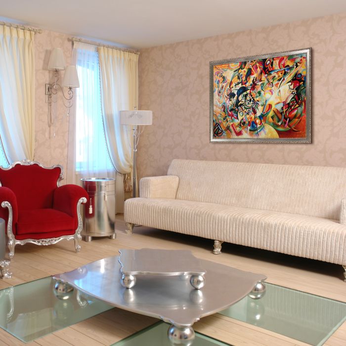 Composition VII, 1913 Pre-Framed - Versailles Silver Salon Frame 30"X40"