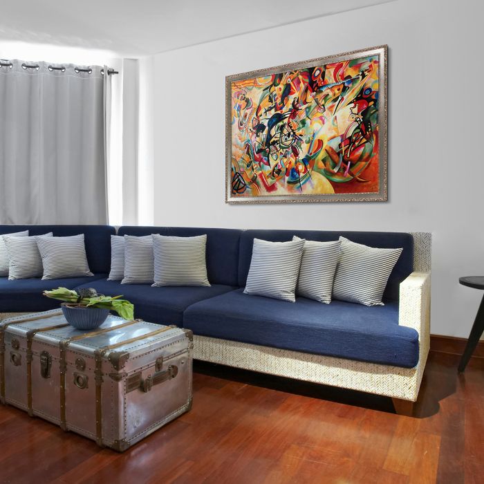 Composition VII, 1913 Pre-Framed - Versailles Silver Salon Frame 30"X40"