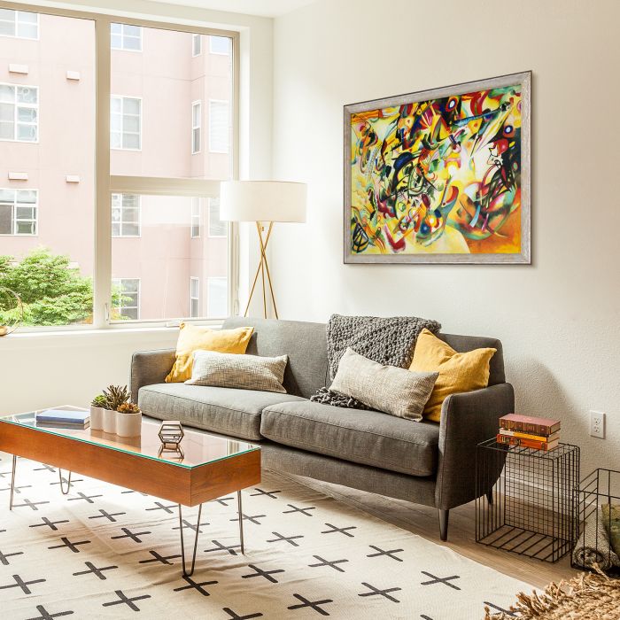 Composition VII, 1913 Pre-Framed - Silver Luna Frame 30"X40"