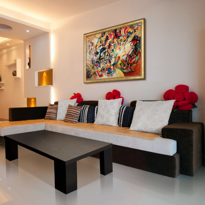 Composition VII, 1913 Pre-Framed - Verona Gold Braid Frame 30"X40"