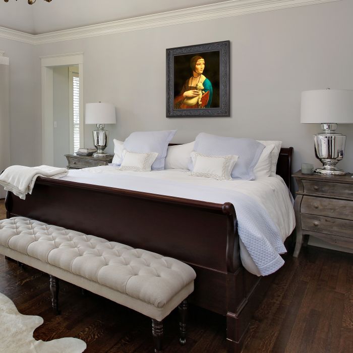 Lady With an Ermine Pre-Framed - Black Spanish Walnut Frame 20