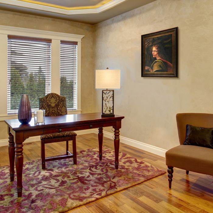 The Virgin of the Rocks (detail - young woman) Pre-Framed - Veine D'Or Bronze Scoop Frame 20"X24"