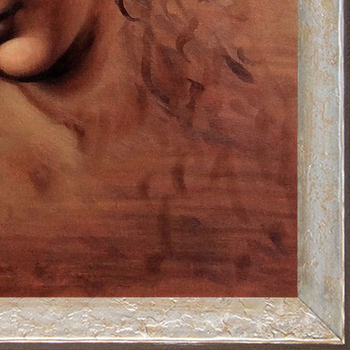 Female Head (La Scapigliata) Pre-Framed - Silver Luna Frame 20"X24"