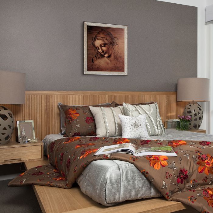 Female Head (La Scapigliata) Pre-Framed - Silver Luna Frame 20"X24"