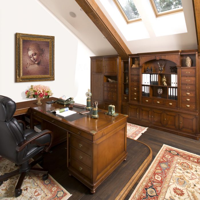 Female Head (La Scapigliata) Pre-Framed - Black Crackle King Frame 20"X24"