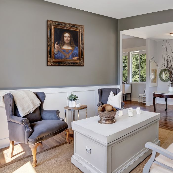 Salvator Mundi Pre-Framed - Excalibur Frame 20"X24"