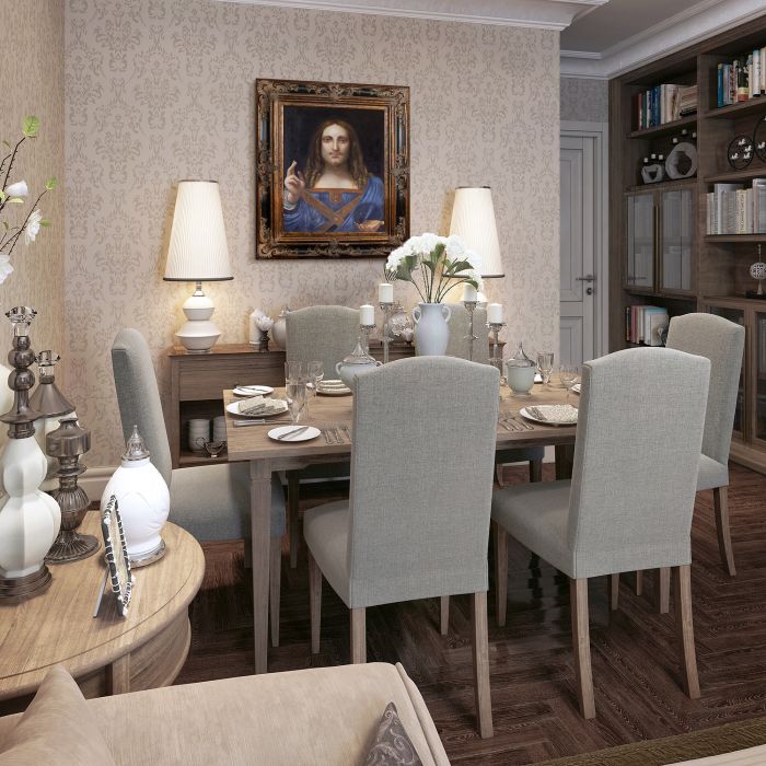 Salvator Mundi Pre-Framed - Excalibur Frame 20"X24"