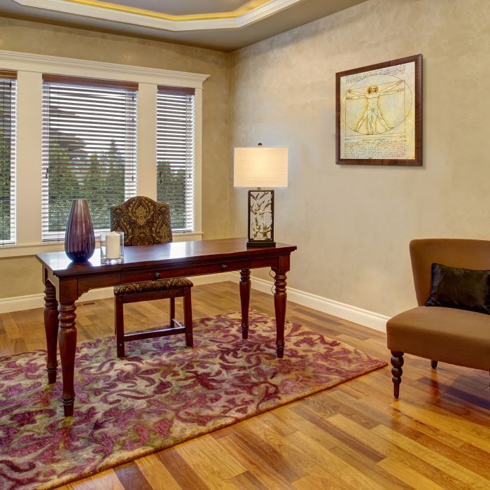 Vitruvian Man Pre-Framed - Panzano Olivewood Frame 20" X 24"