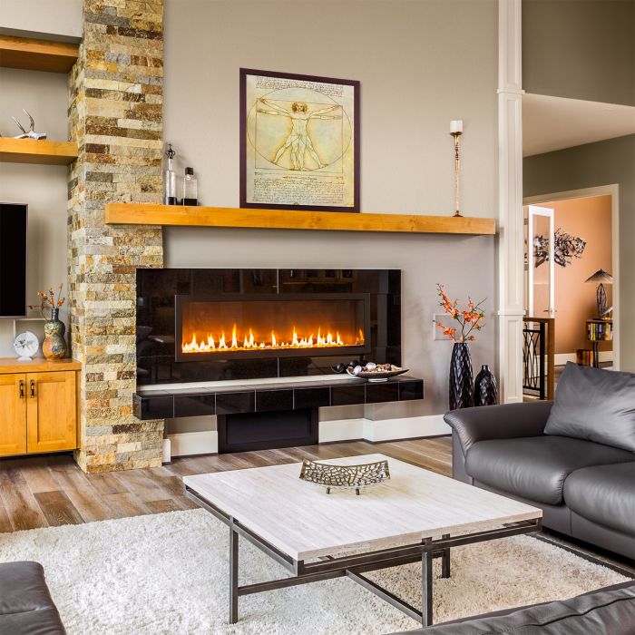 Vitruvian Man Pre-Framed - Open Grain Mahogany 20" X 24"