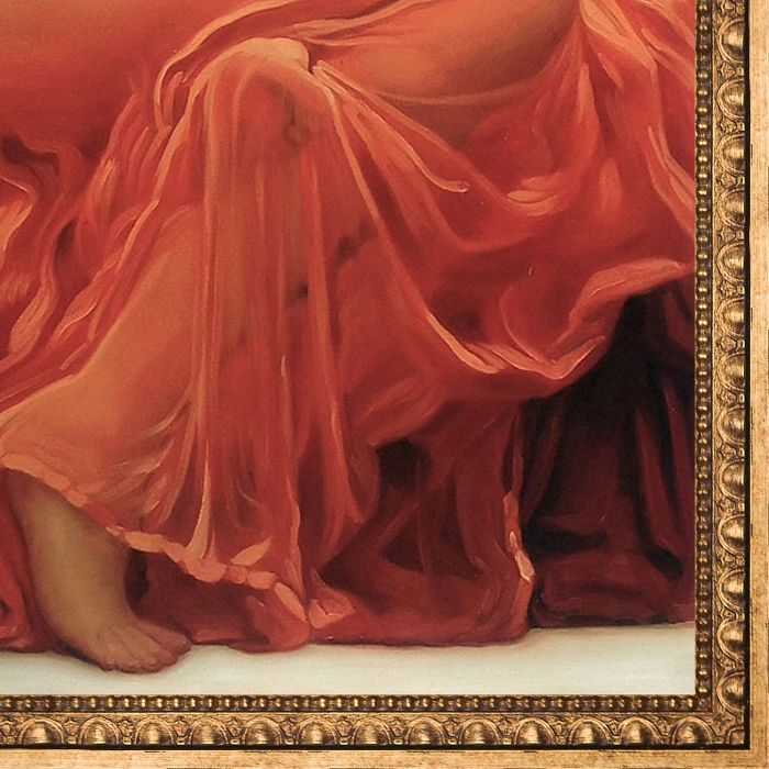 Flaming June Pre-Framed - Versailles Gold Frame 30" X 40"