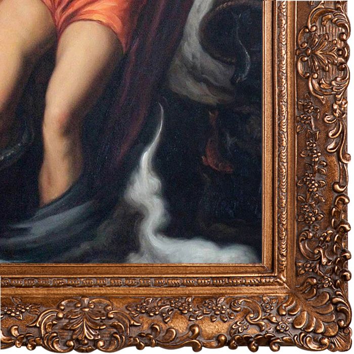 The Fisherman and the Syren Pre-Framed - Burgeon Gold Frame 24"X36"