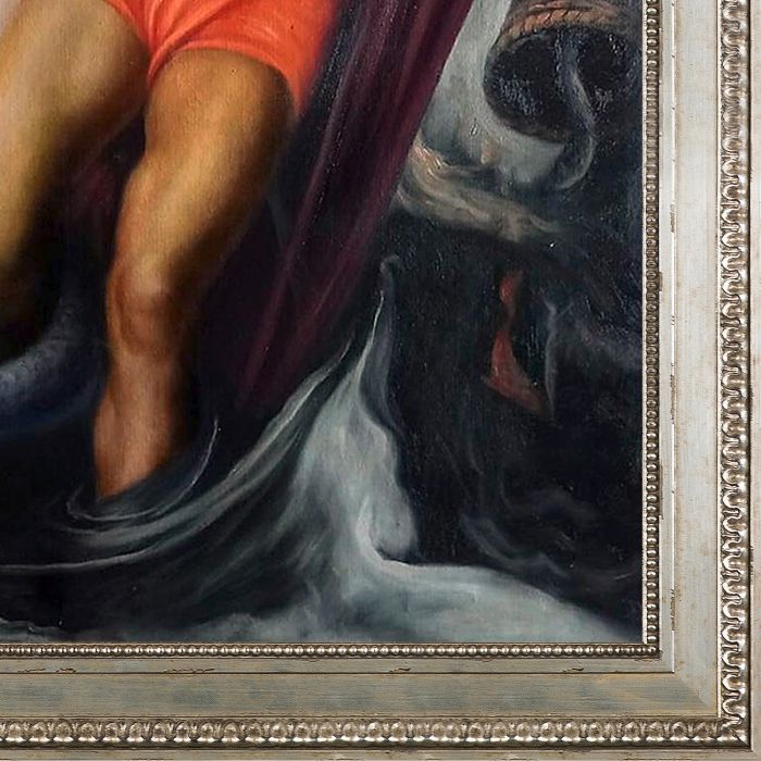 The Fisherman and the Syren Pre-Framed - Versailles Silver King Frame 24" X 36"