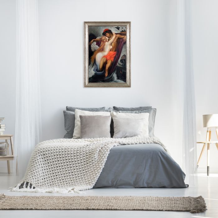 The Fisherman and the Syren Pre-Framed - Versailles Silver King Frame 24" X 36"