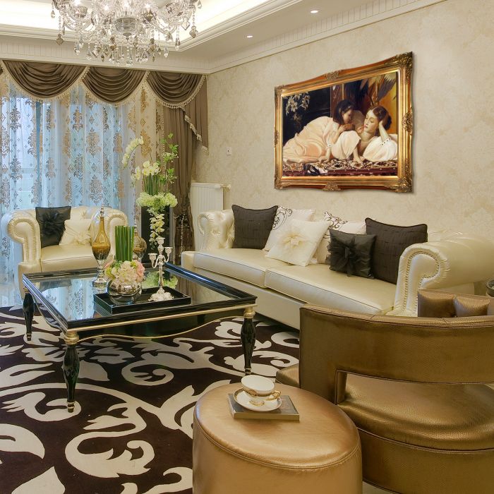 Mother and Child Pre-Framed - Victorian Gold Frame 24"X36"