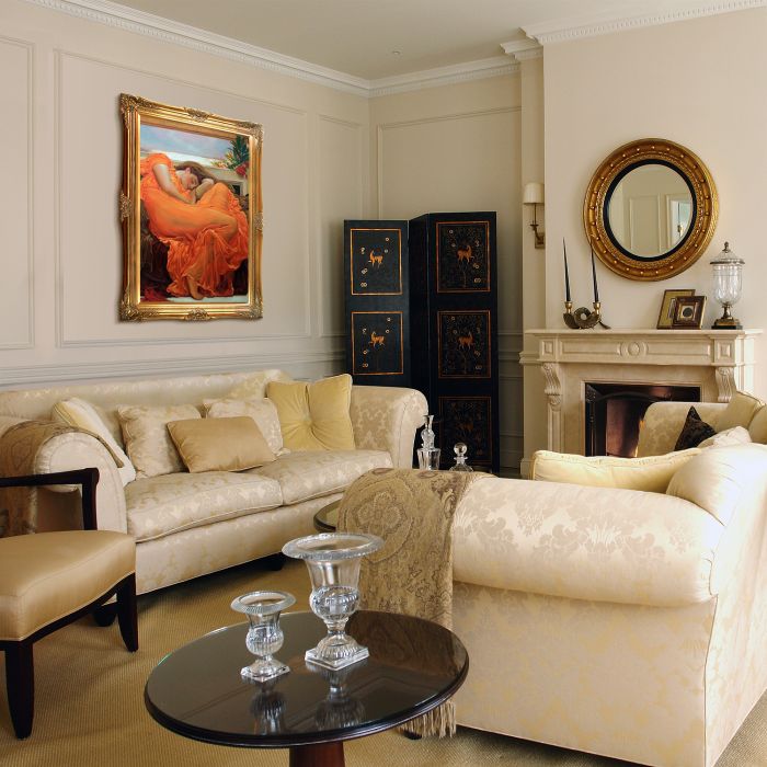 Flaming June Pre-Framed - Victorian Gold Frame 24"X36"