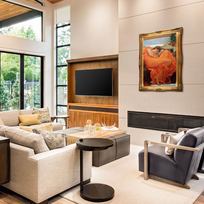 Flaming June Pre-Framed - Victorian Gold Frame 24"X36"