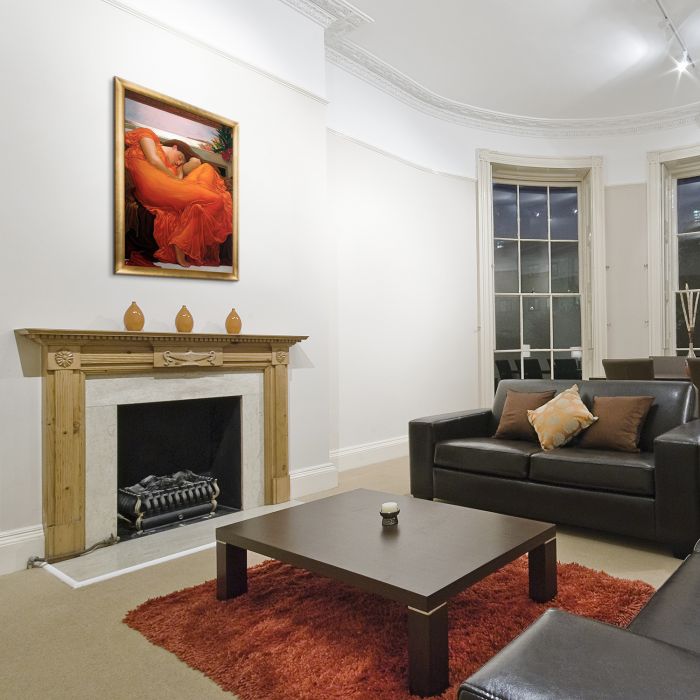 Flaming June Pre-Framed - Gold Luminoso Frame 24" x 36"