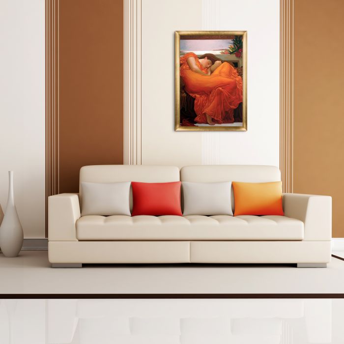 Flaming June Pre-Framed - Gold Luminoso Frame 24" x 36"