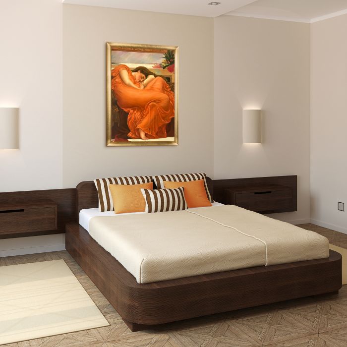 Flaming June Pre-Framed - Gold Luminoso Frame 24" x 36"