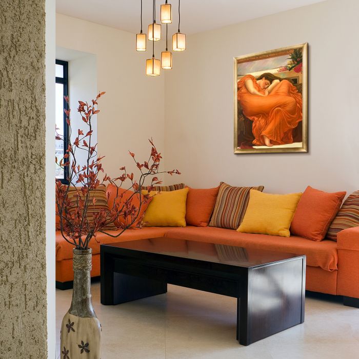 Flaming June Pre-Framed - Gold Luminoso Frame 24" x 36"