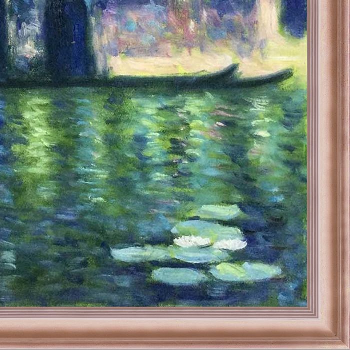 Lilypads in the Palazzo da Mula Pre-Framed - Rose Gold Classico Frame 20" X 24"