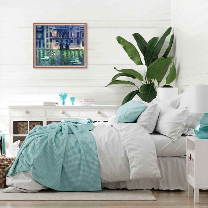 Lilypads in the Palazzo da Mula Pre-Framed - Rose Gold Classico Frame 20" X 24"