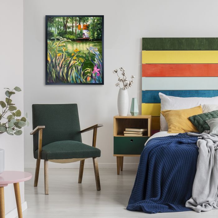 Cottage in the Woods Pre-framed - Studio Black Wood Frame 20"X24"