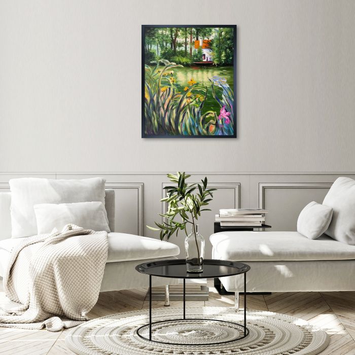 Cottage in the Woods Pre-framed - Studio Black Wood Frame 20"X24"