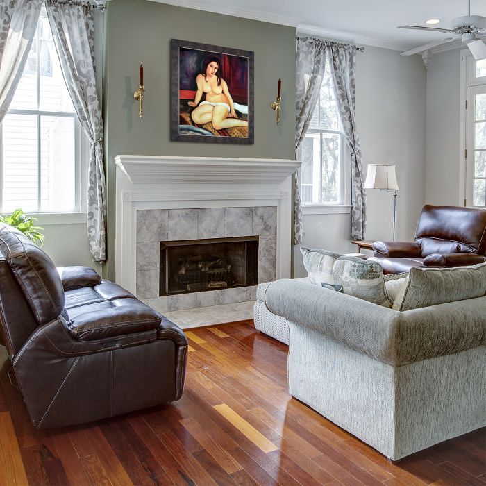 Seated Nude, 1917 with Suede Premier Frame - Suede Premier Frame 20"X24"