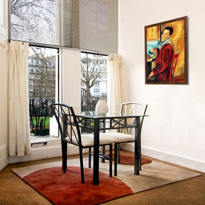 Modigliani, Self-Portrait Pre-Framed - Panzano Olivewood Frame 24" X 36"