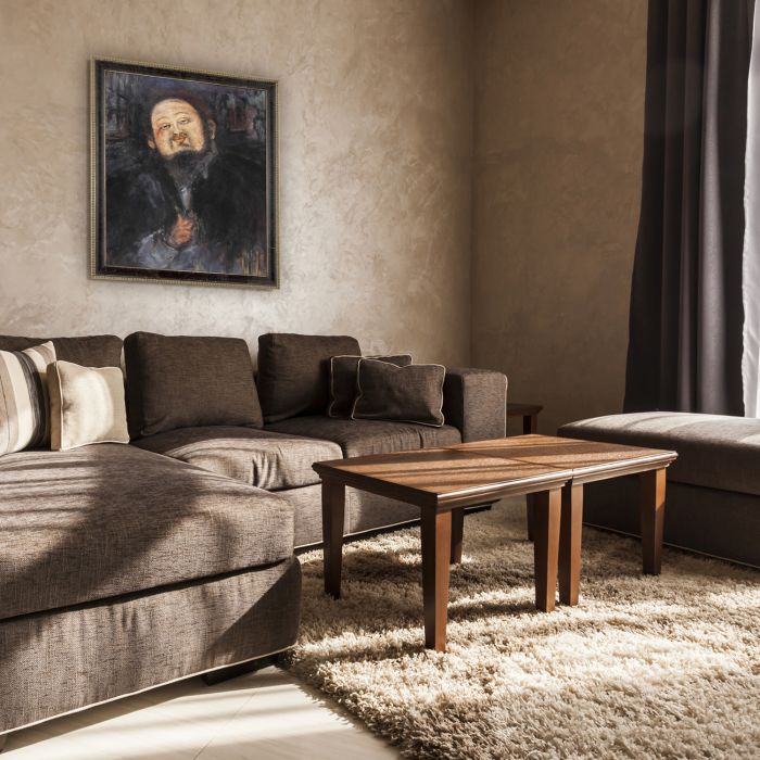 Portrait of Diego Rivera 2 Pre-Framed - Hermitage Cabernet Scooped Frame 20X24