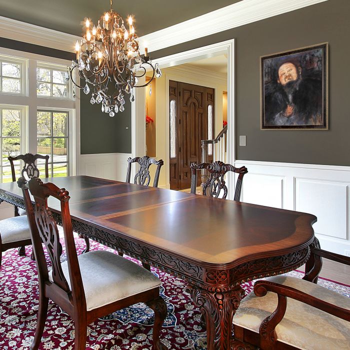 Portrait of Diego Rivera 2 Pre-Framed - Hermitage Cabernet Scooped Frame 20X24