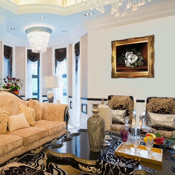 The Magnolia Blossom, 1888 Pre-Framed - Victorian Gold Frame 20"X24"